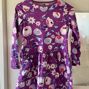Tea Collection Purple Floral Kids Dress